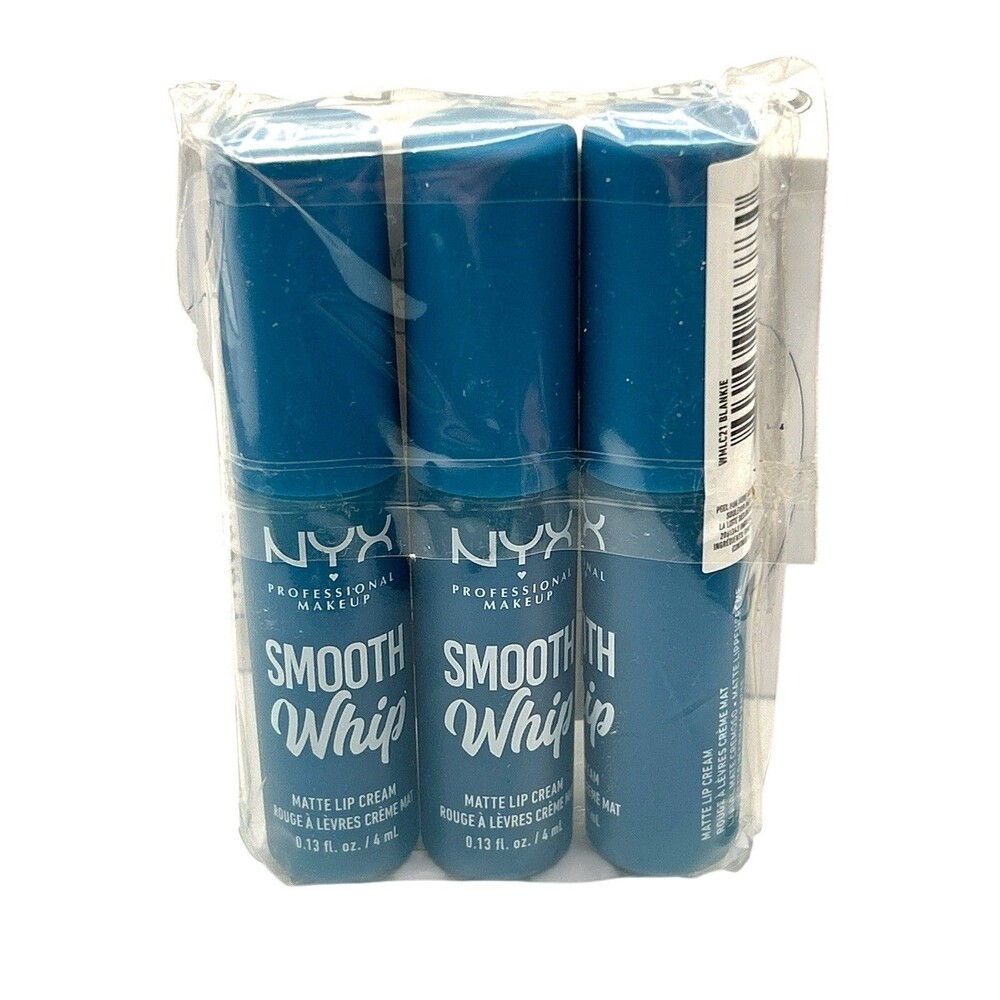 3 PACK NYX Smooth Whip Matte Lip Cream BLANKIE WMLC21 Blue Liquid Lipstick NEW